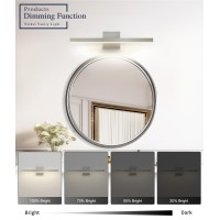 Joossnwell Bathroom Vanity Light Brushed Nickel Bathroom Light Fixtures Over Mirror 2362 Inch 5Cct Dimmable Modern Bathroom Lig