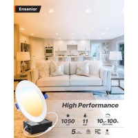 Ensenior 24 Pack 6 Inch Ultrathin Led Recessed Lighting With Junction Box 2700K3000K3500K4000K5000K 5Cct Selectable 11W