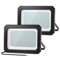 Ustellar 2 Pack 200W Flood Lights Outdoor Bright 36000Lm Security Light Ip66 Waterproof Outdoor Led Lights 5000K Daylight White