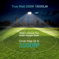 Ustellar 2 Pack 200W Flood Lights Outdoor Bright 36000Lm Security Light Ip66 Waterproof Outdoor Led Lights 5000K Daylight White