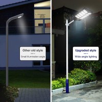 Rytabee Solar Street Lights Outdoor,2400W Solar Street Light,Led Street Light,Ip66 Waterproof With Wide-Angle Motion Sensor And Remote Control, Solar Light For Garden Courtyard Car Parks