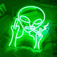 Uponray Alien Neon Sign Led Alien Neon Light Sign For Kids Wall Art Neon Light Aesthetic Room Decor 5V Usb Light Up Hanging L