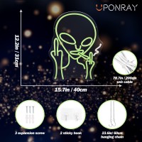 Uponray Alien Neon Sign Led Alien Neon Light Sign For Kids Wall Art Neon Light Aesthetic Room Decor 5V Usb Light Up Hanging L