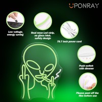 Uponray Alien Neon Sign Led Alien Neon Light Sign For Kids Wall Art Neon Light Aesthetic Room Decor 5V Usb Light Up Hanging L