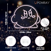 Uponray Kirby Neon Signs Gaming Neon Sign Anime Neon Signs Dimmable Neon Starlight For Wall Decor Neon Led Signs For Bedroom