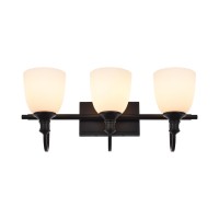 Hanaloa Bathroom Vanity Light Fixtures Vintage Matte Black 3 Lights Wall Sconce Lighting With Opal Glass Shade Porch Wall Moun