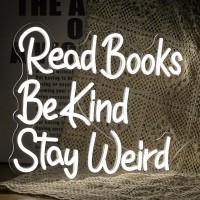 Read Books Be Kind Stay Weird Neon Sign Letter Led White Neon Lights Dimmable Usb Powered 1417X13Cool Wall Decorative Light Bed