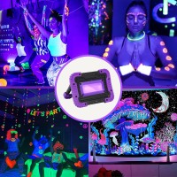 Gprk 20W Led Battery Operated Black Light For Halloween Party Glow In The Dark Body Paint Fluorescent P