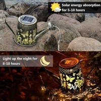 Solar Lanterns Outdoor Hanging Lantern Lights Butterfly Metal Waterproof Solar Decorative Light For Garden Patio Yard Lawn Back