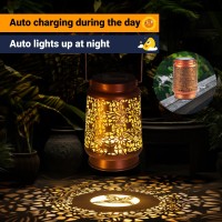 Hummingbird Solar Lanterns Outdoor Metal Waterproof Hanging Solar Lights Garden Decor For Patio Yard Lawn Backyard Front Porch G