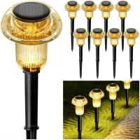 Solar Pathway Lights Outdoor Solar Lights Outdoor 8 Pack Mushroom Lights Outside Led Lighting Solar Garden Lights Stake Waterpro