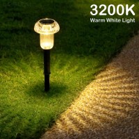 Solar Pathway Lights Outdoor Solar Lights Outdoor 8 Pack Mushroom Lights Outside Led Lighting Solar Garden Lights Stake Waterpro