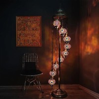 Asylove Turkish Lamp 9 Globe Mosaic Floor Lamp Mosaic Standing Lamp 9 Globe Mosaic Moroccan Lamps Floor Lamp For Decorative Hom