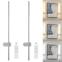 Keluoly Modern Chrome Plug In Wall Sconce With Remote Dimmable 315 Led Wall Sconces Set Of Two With Memory Function Adjusta