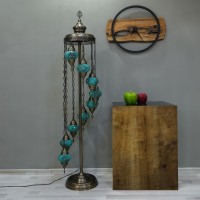 Asylove Turkish Lamp 9 Globe Mosaic Floor Lamp Mosaic Standing Lamp 9 Globe Mosaic Moroccan Lamps Floor Lamp For Decorative Hom