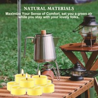 50 Pcs Citronella Tealight Candles In Clear Cup Summer Yellow Outdoor And Indoor Citronella Candle For Balcony Garden Porch