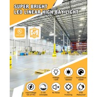 Jclgl Led Linear High Bay Light 130W 19500Lm High Bay Led Shop Lights 120277V 5000K 010V Dimmable Led Shop Light Liner H