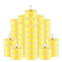 50 Pack Citronella Tealight Candles In Clear Cup Summer Scented Candle Outdoor And Indoor For Birthday Emergency Home Garden4