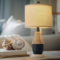 Oyears 20 Table Lamp For Bedroom Bedside Table Lamp For Living Room Small Farmhouse Lamps For Nightstand Coastal Nautical L