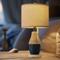 Oyears 20 Table Lamp For Bedroom Bedside Table Lamp For Living Room Small Farmhouse Lamps For Nightstand Coastal Nautical L