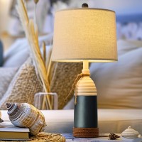 Oyears 2375 Table Lamp For Bedroom Bedside Table Lamp For Living Room Farmhouse Lamp For Nightstand Modern Coastal Nautica