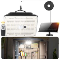 Fabstyl Solar Indoor Outdoor Shed Light With 3000Lm Upgrade 163 Led Solar Pendant Light Daytime Available With Remote Control M