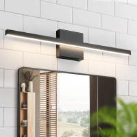 Epinl Black Bathroom Vanity Light 236 Inch Modern Bathroom Light Fixture Over Mirror 18W Led Dimmable Wall Sconce Lighting Fi