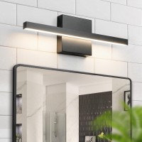 Epinl Black Bathroom Vanity Light 157 Inch Modern Bathroom Light Fixture Over Mirror 12W Led Dimmable 3500K Wall Sconce Light