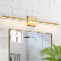 Epinl Gold Bathroom Vanity Light 315 Inch Brushed Gold Bathroom Light Fixture Over Mirror 22W Led Dimmable Wall Sconce Lighti