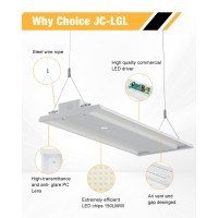 Jclgl Led Linear High Bay Light 130W 19500Lm High Bay Led Shop Lights 120277V 5000K 010V Dimmable Led Shop Light Liner H