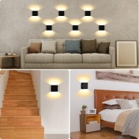 Colored Wall Sconces With Remote Set Of 2 Rechargeable Wall Light Battery Operated Black Up And Down Lighting Indoor For Hallw