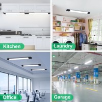 Modlicht 14Ft Led Under Cabinet Lights 17Inch Linkable Closet Lights 16W 1800 Lm 5000K Plug In Wall Light Led Shop Light W