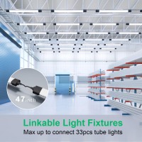 Modlicht 14Ft Led Under Cabinet Lights 17Inch Linkable Closet Lights 16W 1800 Lm 5000K Plug In Wall Light Led Shop Light W