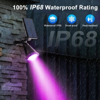 Wwoaa Solar Spot Lights Outdoor Color Changing Solar Lights Outdoor Waterproof 2In1 18Led Wallground Solar Spotlights For G