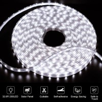 Echosari 328Ft Solar Strip Lights Outdoor Ip68 Fully Waterproof Led Strip Lights With Timer Remote Auto Onoff Selfadhesive