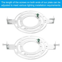 Patikil 145Mm 571 Universal Light Fixture Mounting Bracket Kit 2Set Light Crossbar Round Ceiling Plate For Wall Light Clo