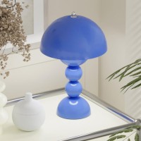 Azuraokey Nordic Modern Mushroom Table Lamp Dimmable Mushroom Desk Lamp With Bulb Rechargeable Minimalist Dome Shade Desk Lamp For Bedroom,Living Room,Study,Cafe,Restaurant