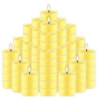 100 Pack Citronella Tealight Candles In Clear Cup Summer Scented Candle Outdoor And Indoor For Birthday Emergency Home Garden