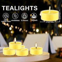 100 Pack Citronella Tealight Candles In Clear Cup Summer Scented Candle Outdoor And Indoor For Birthday Emergency Home Garden