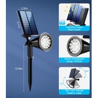 Wwoaa Solar Spot Lights Outdoor Bright Solar Lights Outdoor Waterproof 2In1 18Led Wallground Solar Spotlights For Garden Y