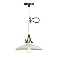 Actiwoqi Modern Ceiling Pendant Light Fixture Mid Century White Industrial Pendant Light Semi Flush Mount Lighting For Living Room Dining Room Bedroom Kitchen Bar Cafe(White)