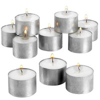 Tea Light Candles In Metal Cups 6 Hours Clean Long Burning White Unscented Tea Candles 520 Candles Votive Candles Bulk Fo