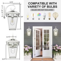 Luminzone Outdoor Light Fixtures Wall Mount Waterproof Exterior Wall Lanterns With Glass Outside Wall Sconces Front Porch Lig