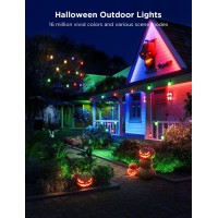 Govee Smart Outdoor String Lights 2 144Ft Rgbic Outdoor Lights With Dimmable Warm White Led Bulbs For Halloween 47 Scene Modes