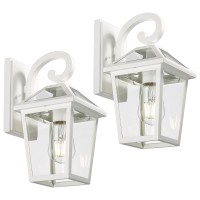 Luminzone Outdoor Light Fixtures Wall Mount Waterproof Exterior Wall Lanterns With Glass Outside Wall Sconces Front Porch Lig