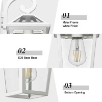 Luminzone Outdoor Light Fixtures Wall Mount Waterproof Exterior Wall Lanterns With Glass Outside Wall Sconces Front Porch Lig