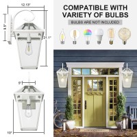 Luminzone Outdoor Light Fixtures Wall Mount Waterproof Exterior Wall Lanterns With Glass Outside Wall Sconces Front Porch Lig