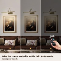 Joosenlux Battery Operated Picture Lights Gold Wall Lights Wireless Flexible Neck With Remote Rechargeable Wall Lights For Pictu