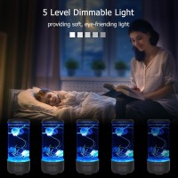 Jellyfish Lamp 18Led 7Color Changing Light With 5 Levels Brightness Jellyfish Aquarium Fish Lamp Home Decor Childrens Birthd