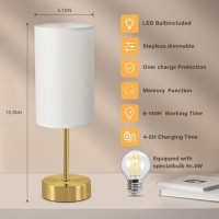 Jicai Cordless Led Table Lamp 5000Mah Battery Operated Lamp Portable Cordless Lamp Rechargeable Touch Dimmable Wireless Lamp